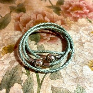 Pandora Light Blue Leather Bracelets (Two)